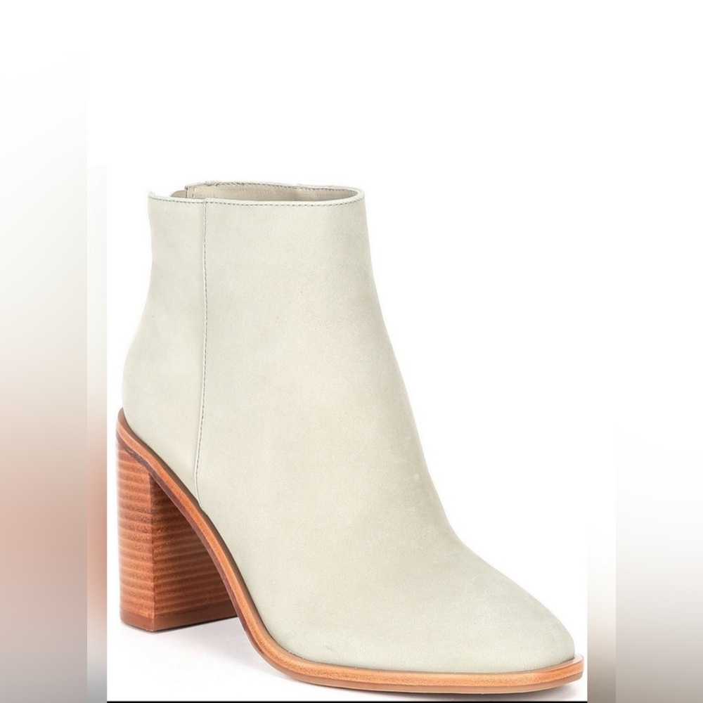 ANTONIO MELANI Light Gray Leather Ankle Boots size 7